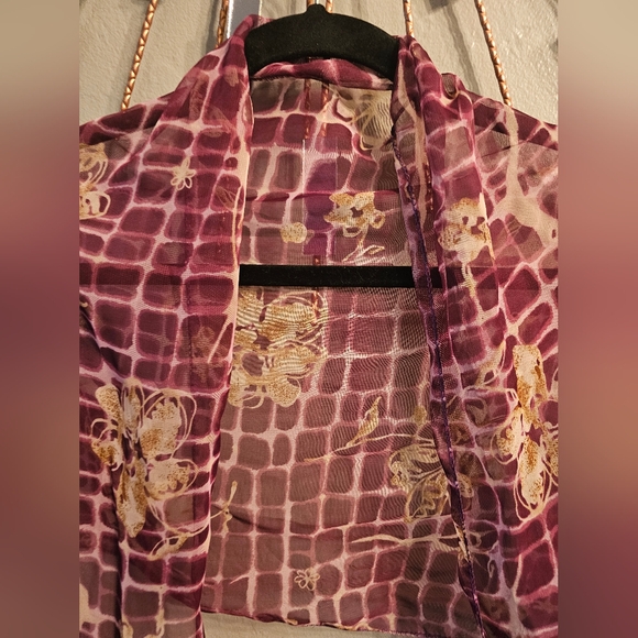 Large Women's Vintage Korean Scarf / Wrap - Picture 3 of 8